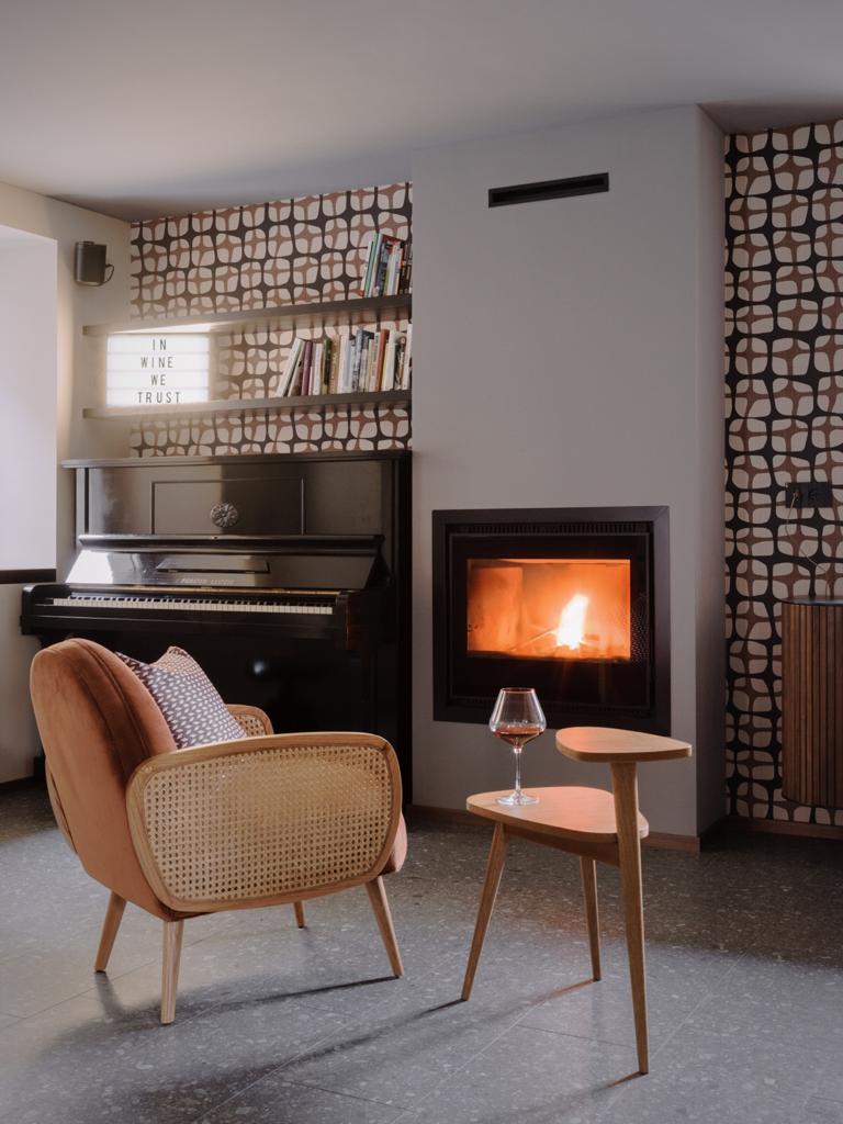 Locanda via Priula - Horeca design - Interior design - Fireplace